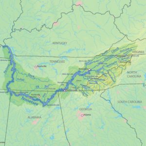 map of the Tennessee River
