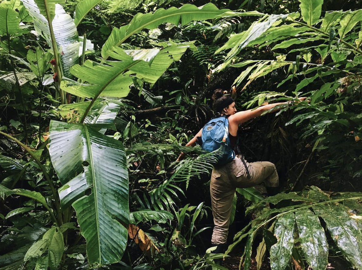 student in Costa Rica jungle