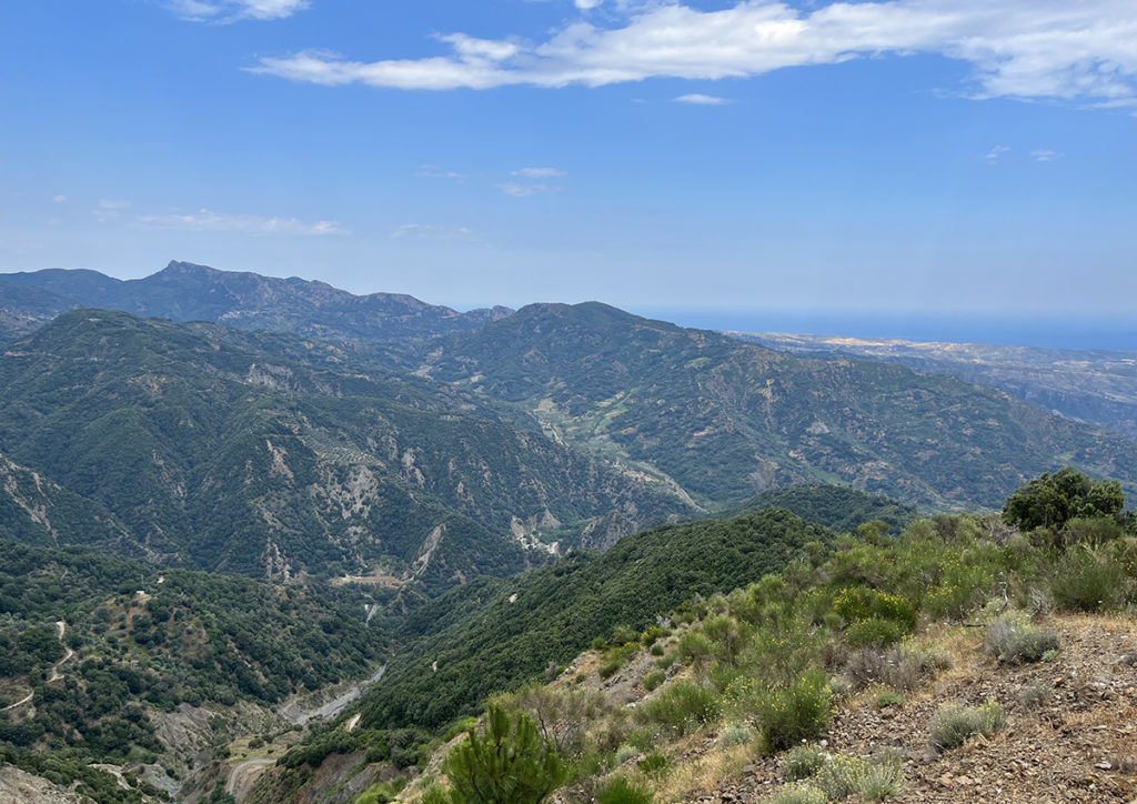 Calabrian landscape overlooking the Ionian Sea.